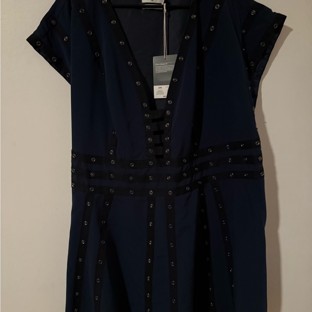 Zac Posen for Target Dark Blue Mini Dress with Black Details